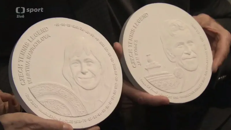 Navrátilová a Kodeš se stali předlohou pamětních mincí