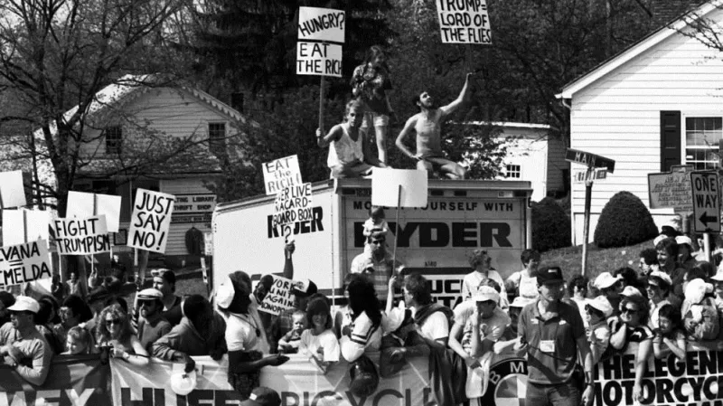 Protesty během Tour de Trump 1989