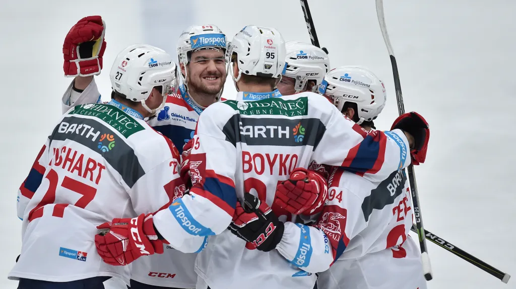 Radost hokejistů Pardubic