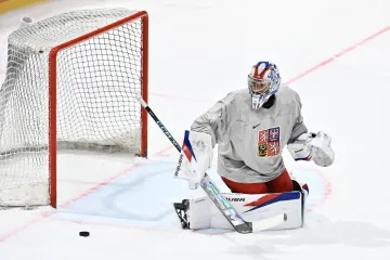 Josef Kořenář na tréninku před MS