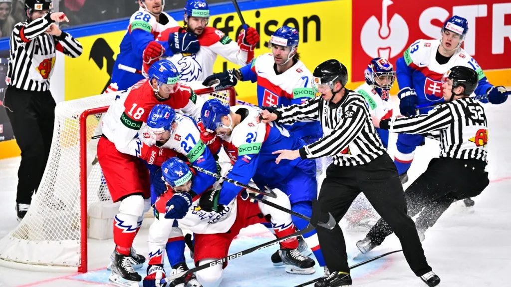 Šarvátky v utkání Slovensko – Česko