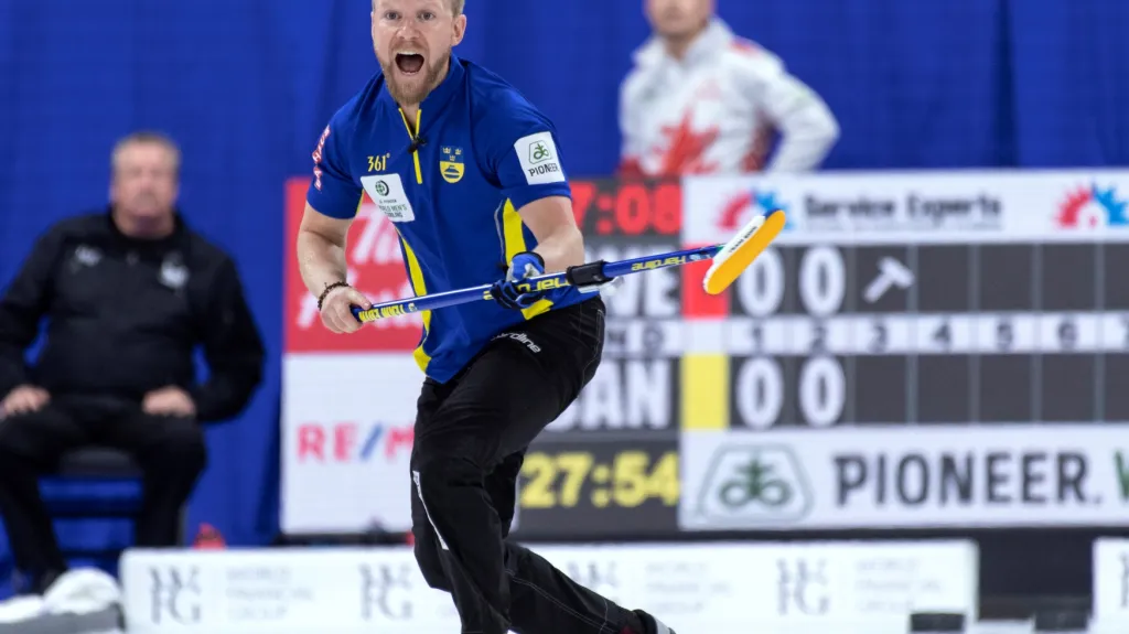 Švéd Niklas Edin ve vítězném finále MS s Kanadou