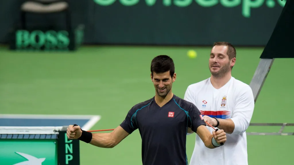 Novak Djokovič v bělehradské aréně