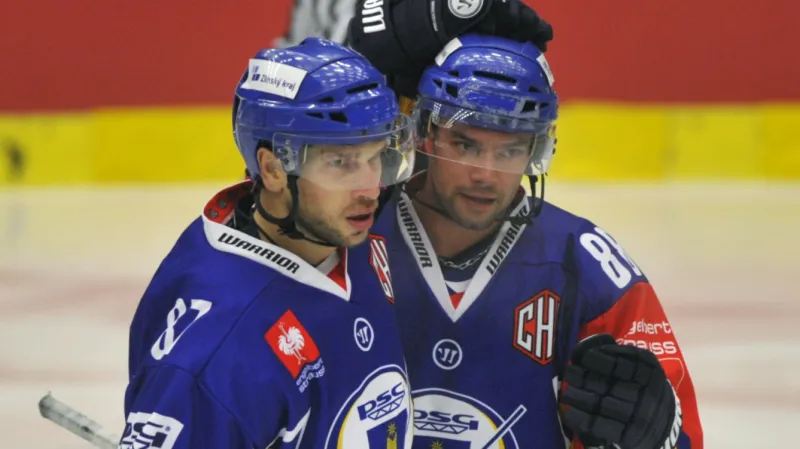 Hokejisté Zlína slaví gól v Lize mistrů