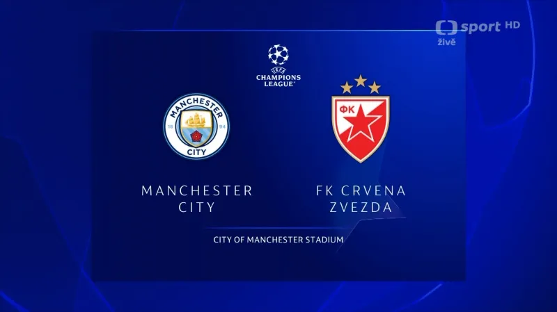 Sestřih utkání Manchester City – Crvena zvezda Bělehrad