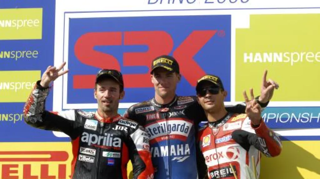 Vítězné trio ze superbiků v Brně