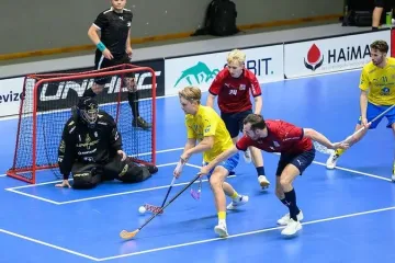 Aktivita českých florbalistů v utkání se Švédskem