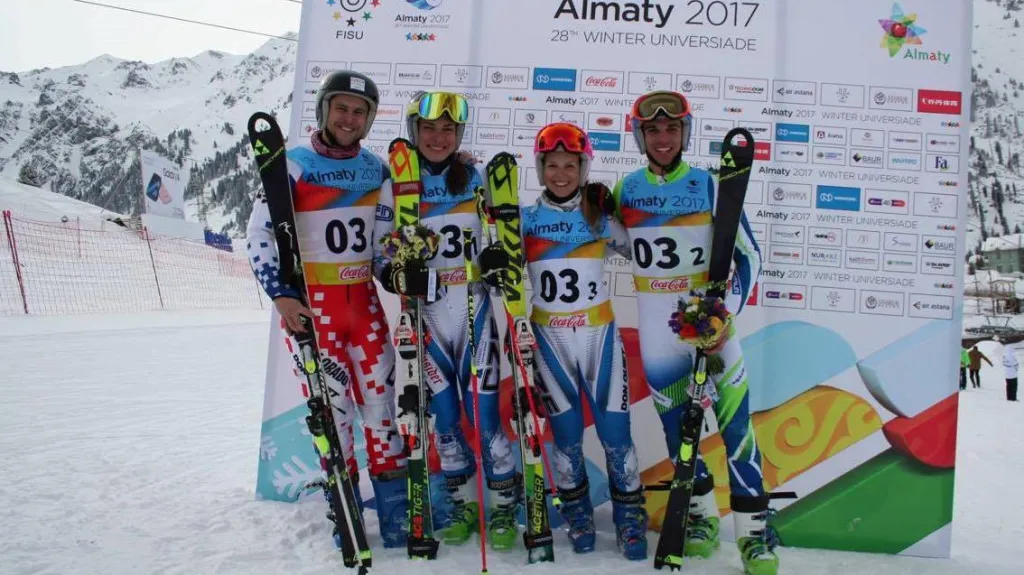 Čeští sjezdaři na univerziádě v Almaty