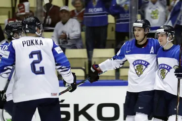 Radost hokejistů Finska