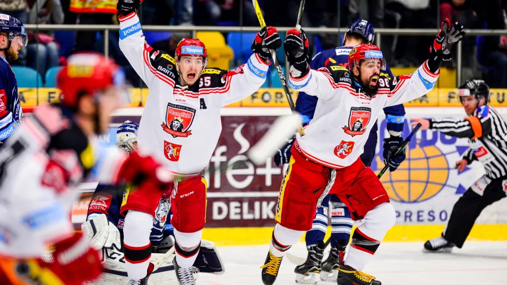 Radost hokejistů Hradce Králové