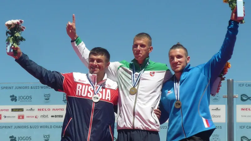 Martin Fuksa na stupních vítězů na MS do 23 let