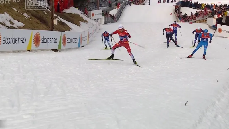 Finále sprintu volně s Michalem Novákem