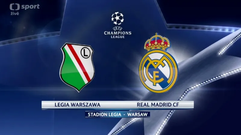 Sestřih utkání Legia Varšava - Real Madrid