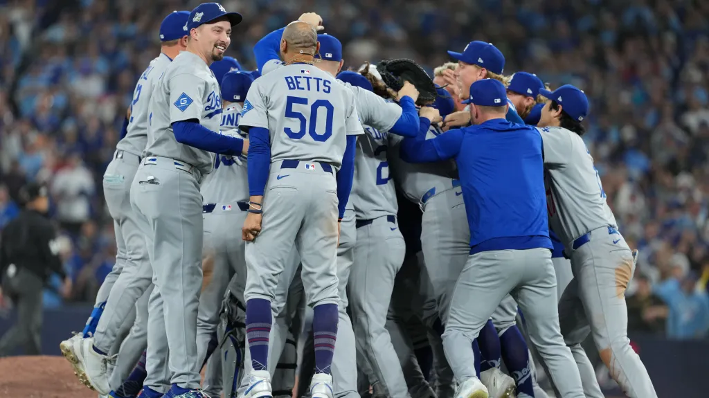 Radost hráčů LA Dodgers 