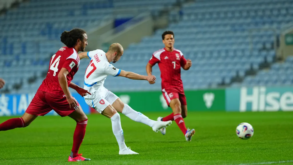 Václav Černý skóruje proti Gibraltaru