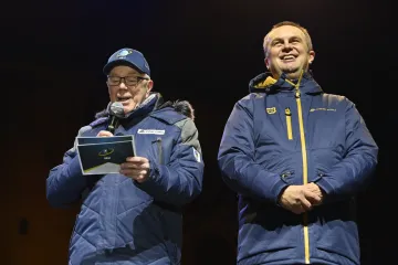 Šéf IBU Ole Dahlin a viceprezident IBU Jiří Hamza