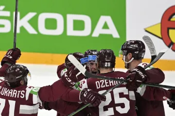 Radost lotyšských hokejistů