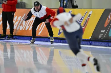 Metoděj Jílek s trenérem