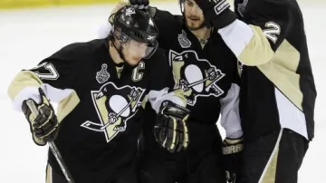 Radost hráčů Pittsburghu Penguins