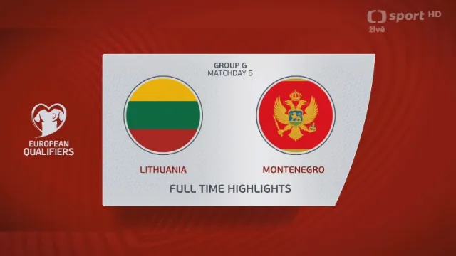 Sestřih utkání Litva – Černá Hora