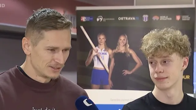 Meindlschmid a Juška před Czech Indoor Gala