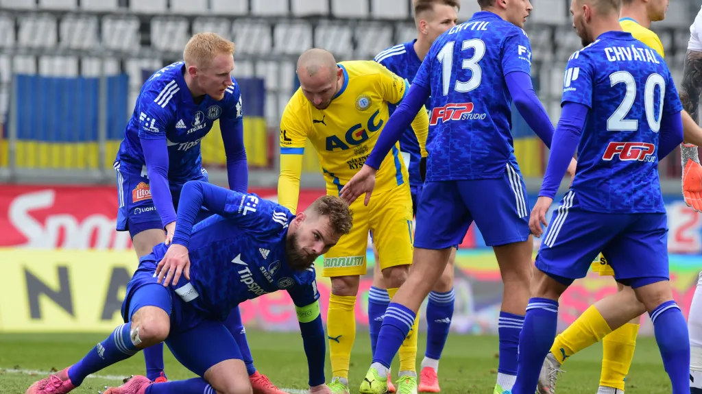 Olomoučtí fotbalisté v duelu s Teplicemi