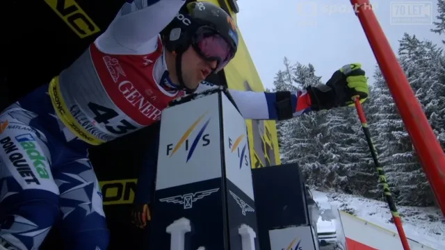 Jízdy Kryštofa Krýzla a Jana Zabystřana v 1. kole obřího slalomu na MS