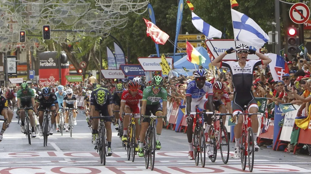 Finiš osmé etapy cyklistické Vuelty