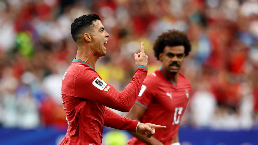 Radost Cristiana Ronalda po vstřelení gólu na MS