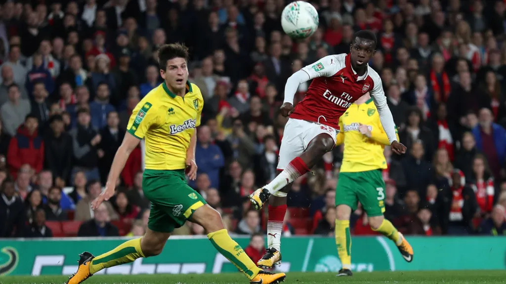 Edward Nketiah v utkání s Norwichem