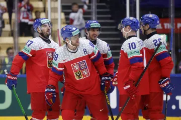 Čeští hokejisté během MS