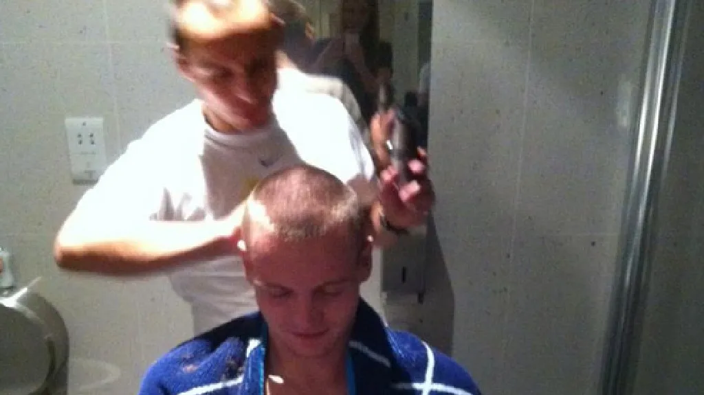 Oholený Tomáš Berdych