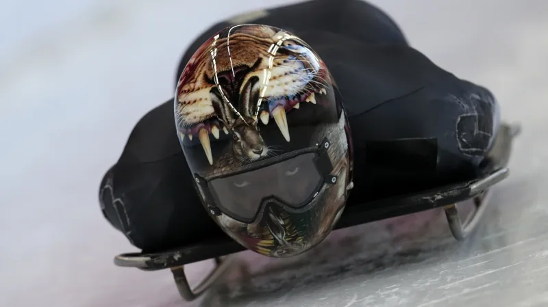 Ghanský skeletonista Akwasi Frimpong