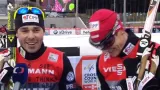 Finálový závod sprintu dvojic mužů s Alešem Razýmem a Martinem Jakšem a ohlasy