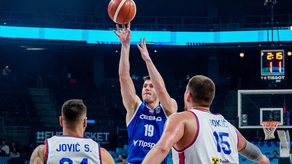 Ondřej Sehnal v utkání proti Srbsku