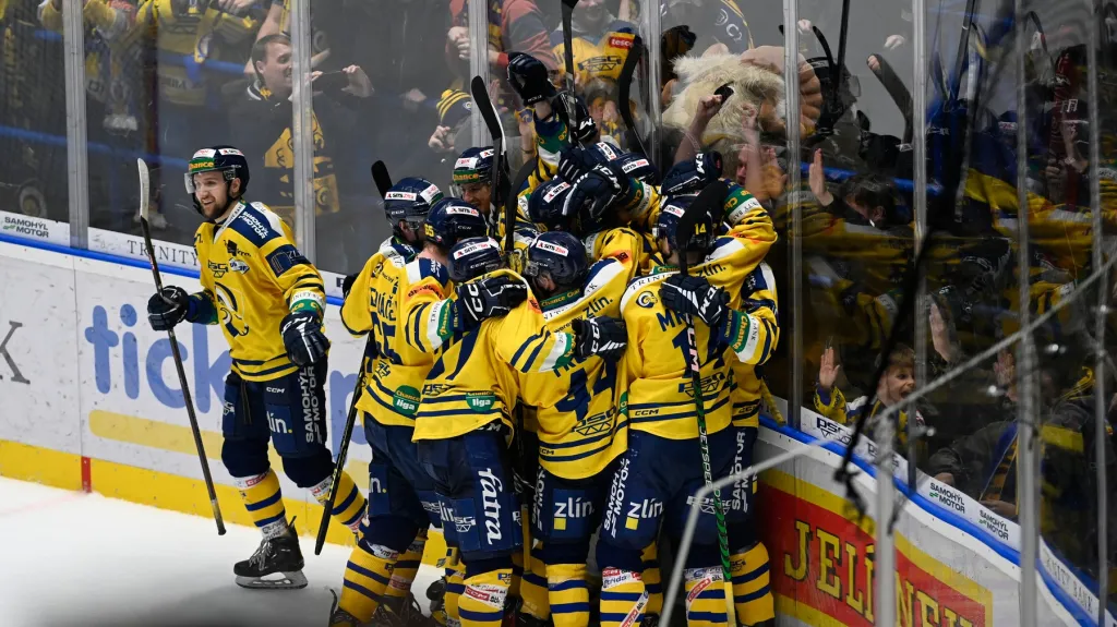Radost hokejistů Zlína