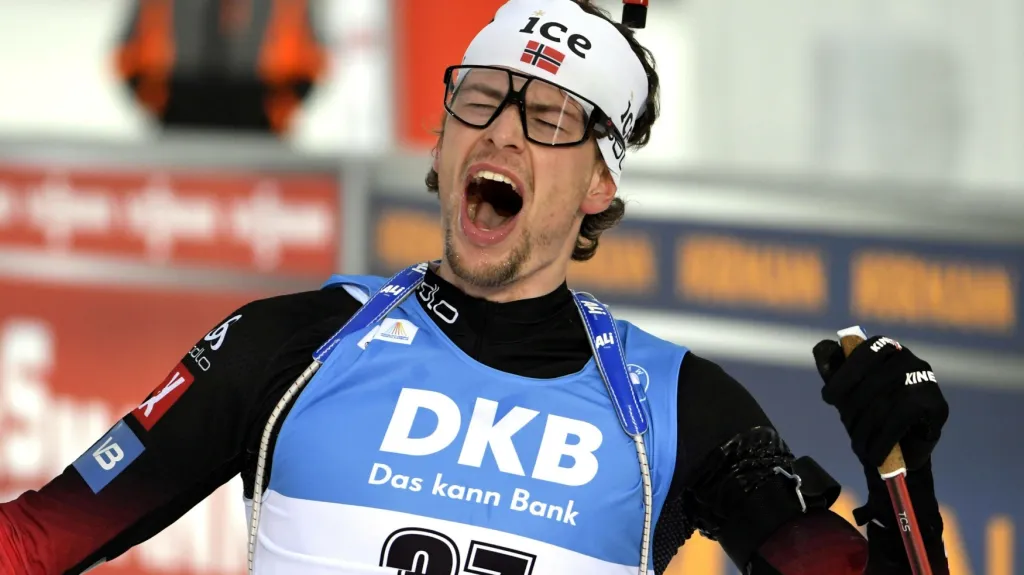 Norský biatlonista Sturla Holm Lägreid