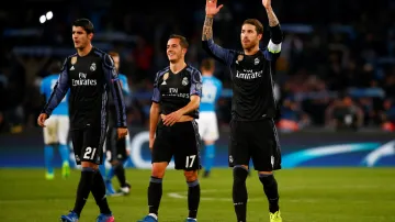 Fotbalisté Realu Madrid slaví postup do čtvrtfinále Ligy mistrů