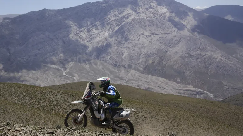 Motocyklista Jan Veselý na Rallye Dakar