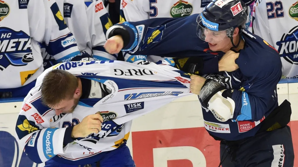 Bitka v utkání Kometa Brno - Liberec