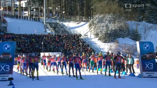 Sestřih smíšené štafety dvojic v Oberhofu