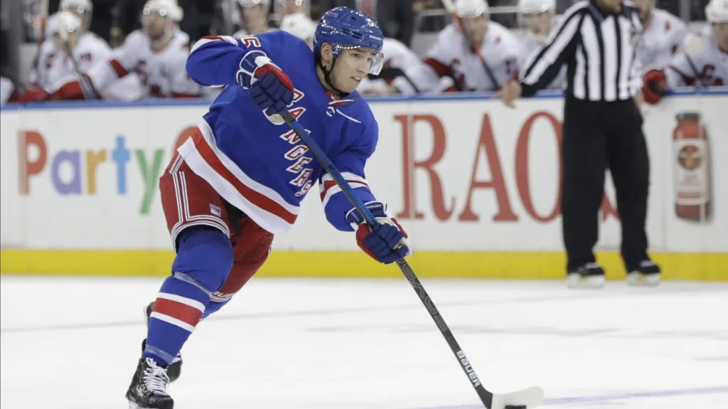 Libor Hájek v dresu New York Rangers
