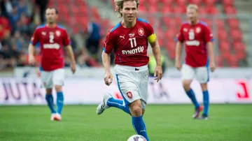 Pavel Nedvěd při utkání s Německem v Edenu