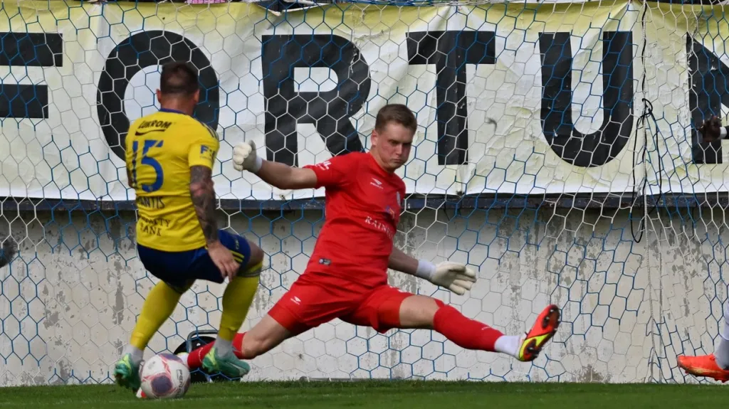 Brankář Vyškova Antonín Kinský