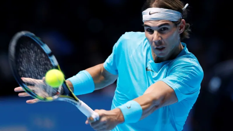 Rafael Nadal v utkání s Tomášem Berdychem