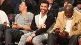 Zpěvák a rapper Drake v hledišti Utkání hvězd NBA