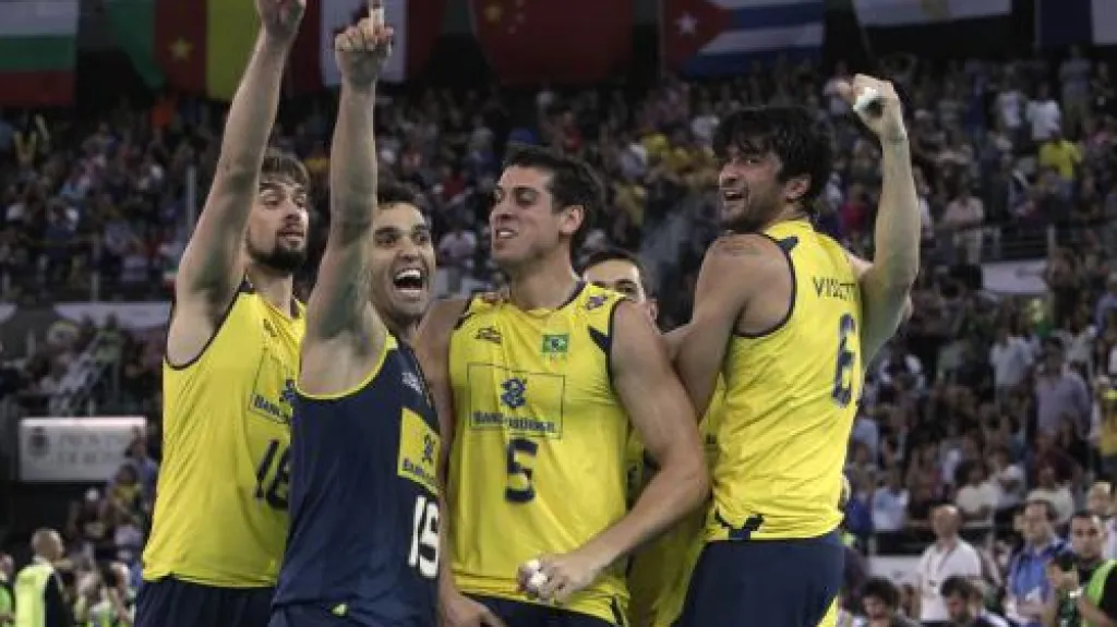 Radost brazilských volejbalistů