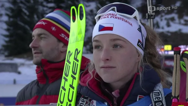 Ceremoniál po sprintu v Hochfilzenu