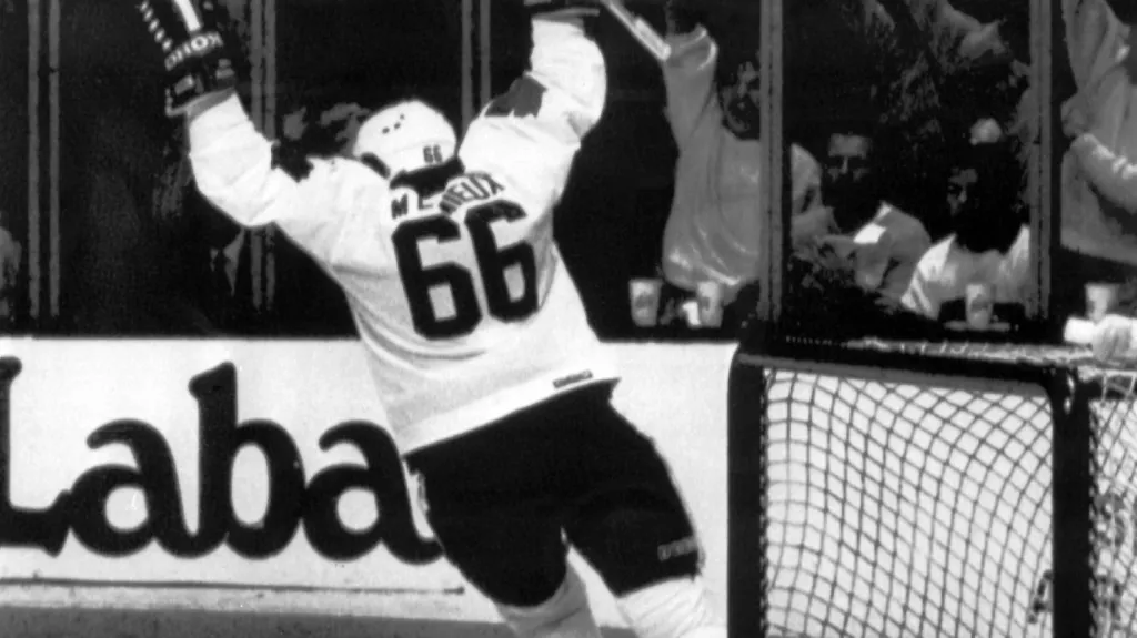 Mario Lemieux na Kanadském poháru 1987