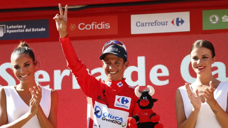 Esteban Cháves v dresu lídra Vuelty